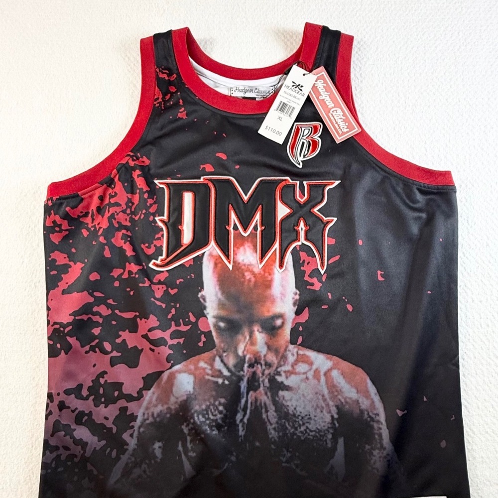 Headgear Classics DMX Basketball Jersey Mens XL Flesh Of My Flesh Black Red